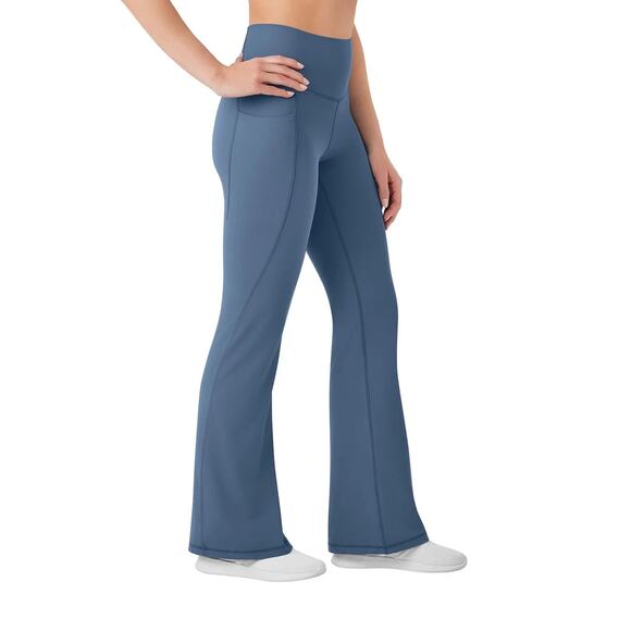 Member’s Mark Womens Blue Flare Yoga Pants Size L Pockets UPF 50 Stretch Blue - Picture 3 of 7